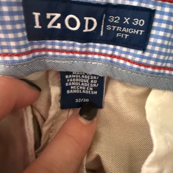 NWT Izod Tan Chinos Flat-Front Khaki - Picture 4 of 6